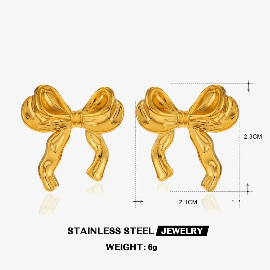 Golden bow Earrings