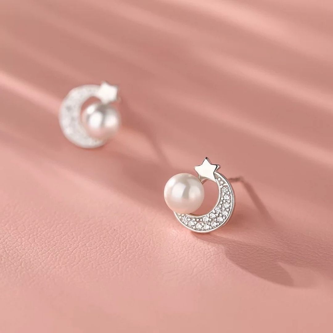 Starlight & Pearl Studs Earrings