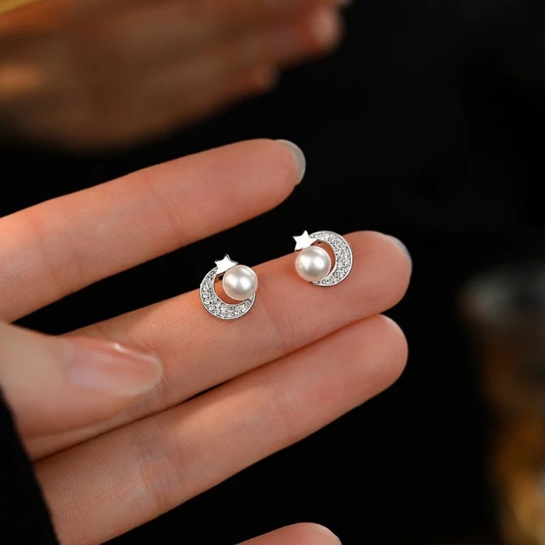 Starlight & Pearl Studs Earrings