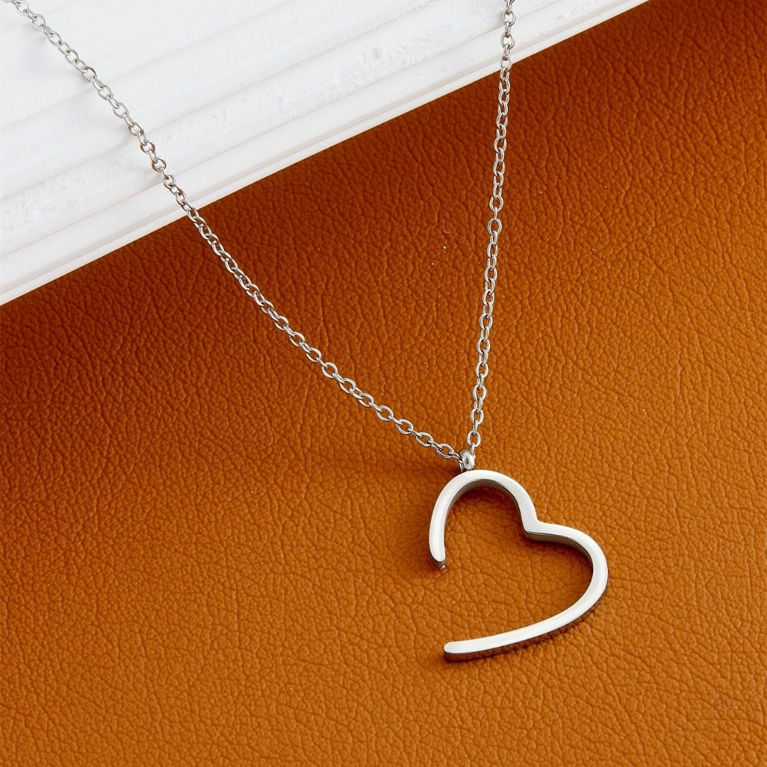 Minimalist Heart Charm Necklace