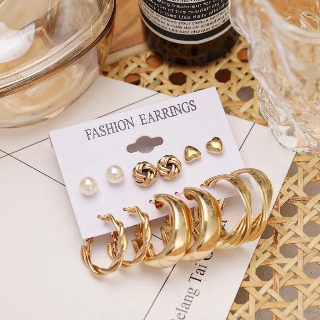 Glossy Halo Earrings Combo