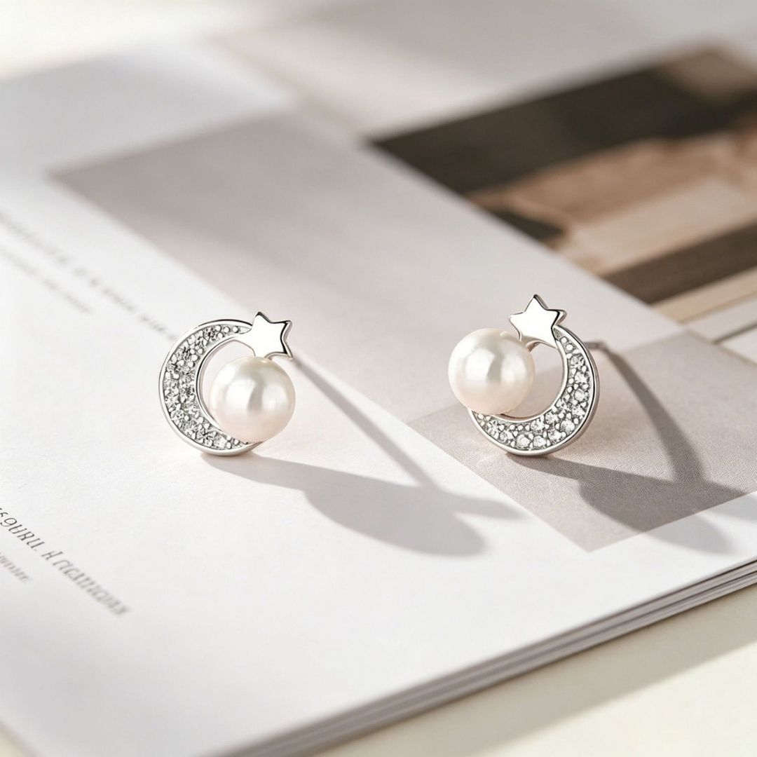 Starlight & Pearl Studs Earrings