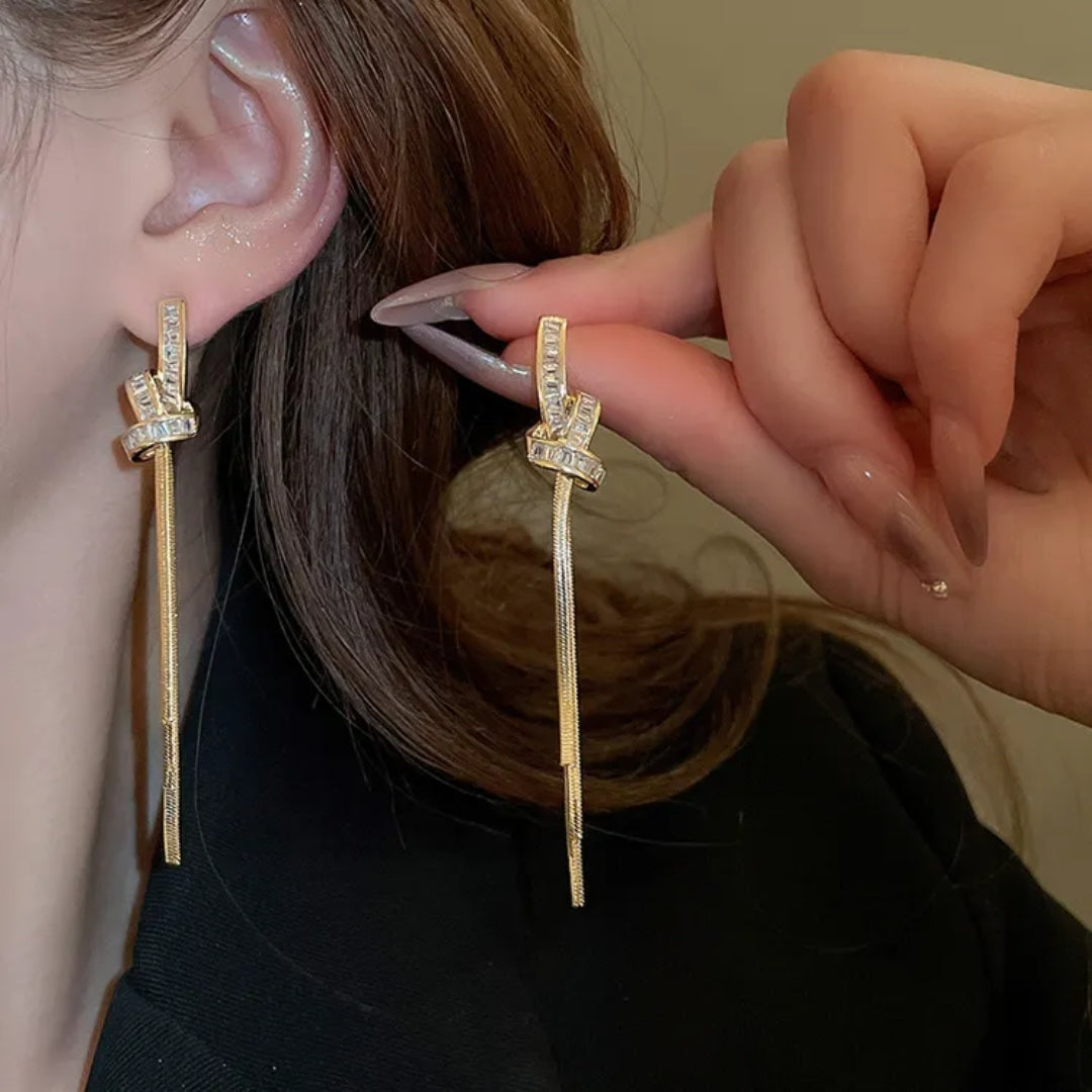 Long Chain Threader Earrings