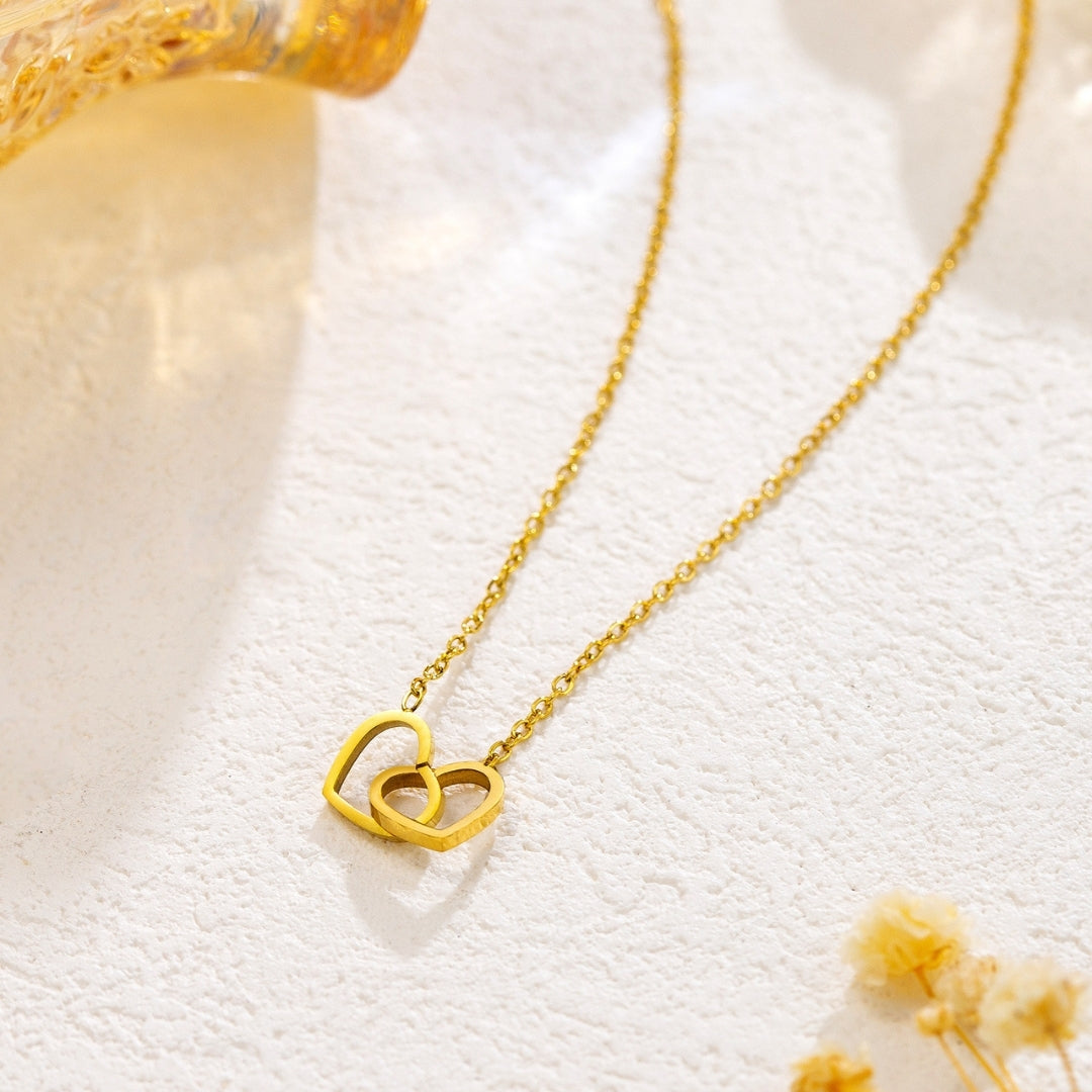 Duo Heart Charm Necklace