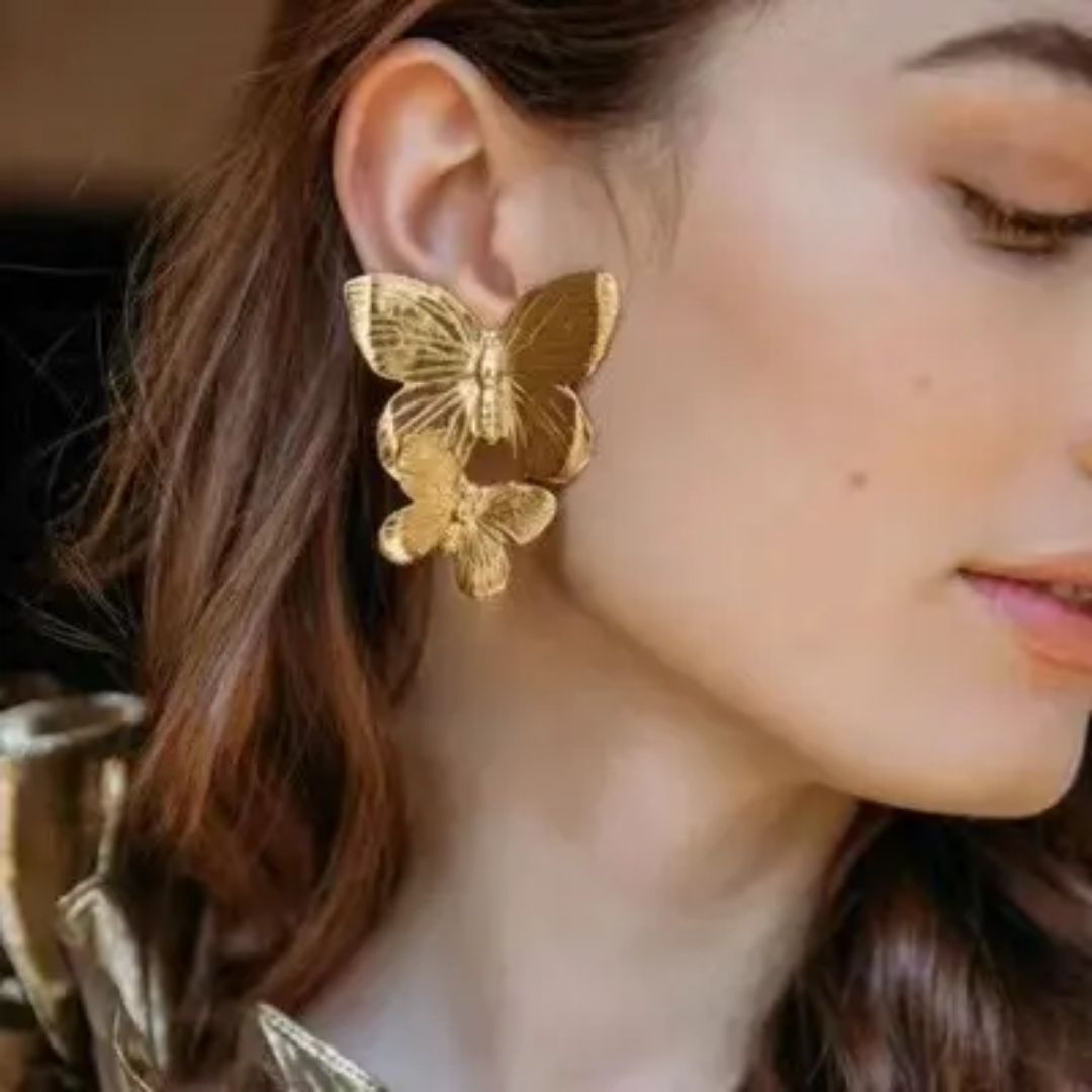 Golden Flutter Earring