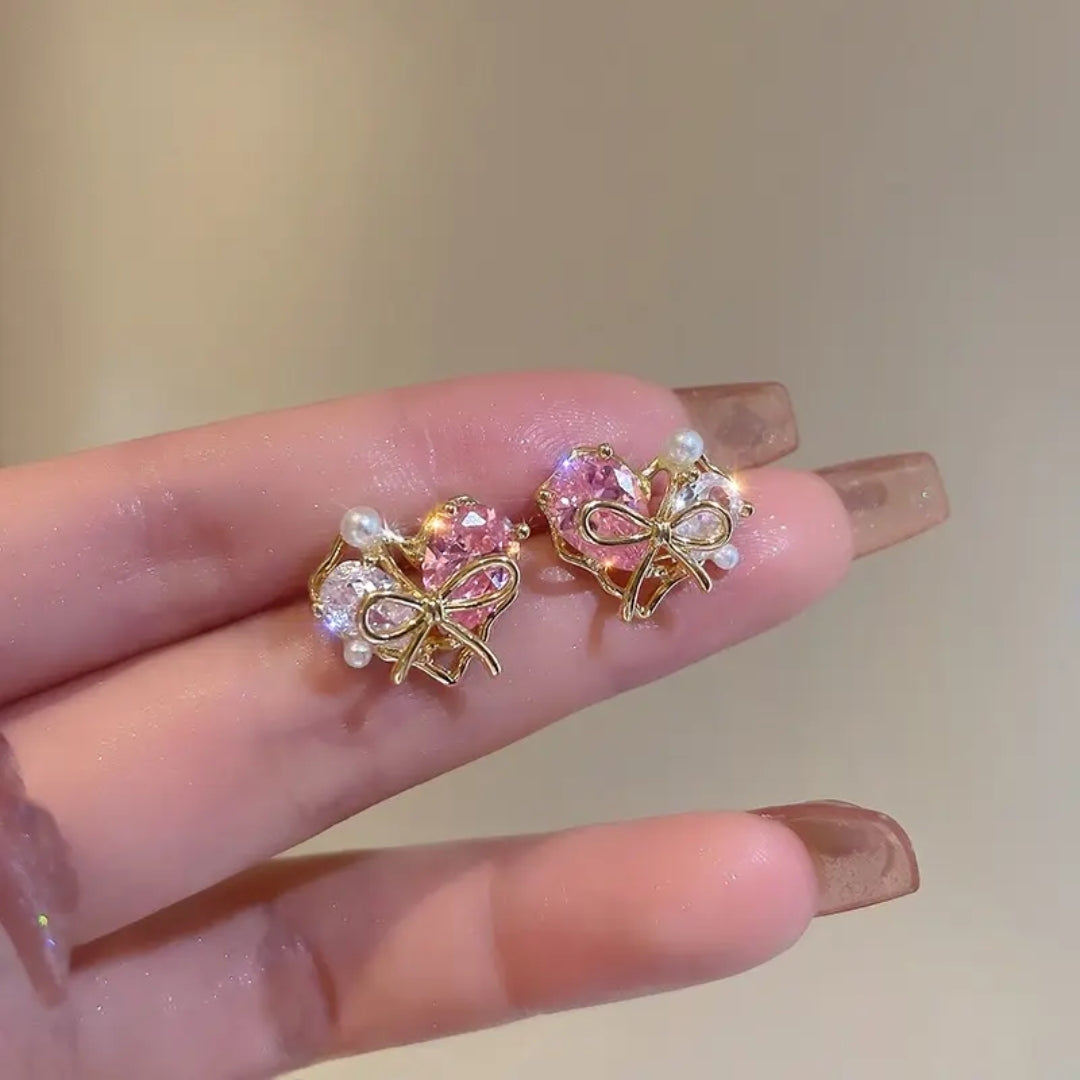 Crystal Pink Whisper Earrings