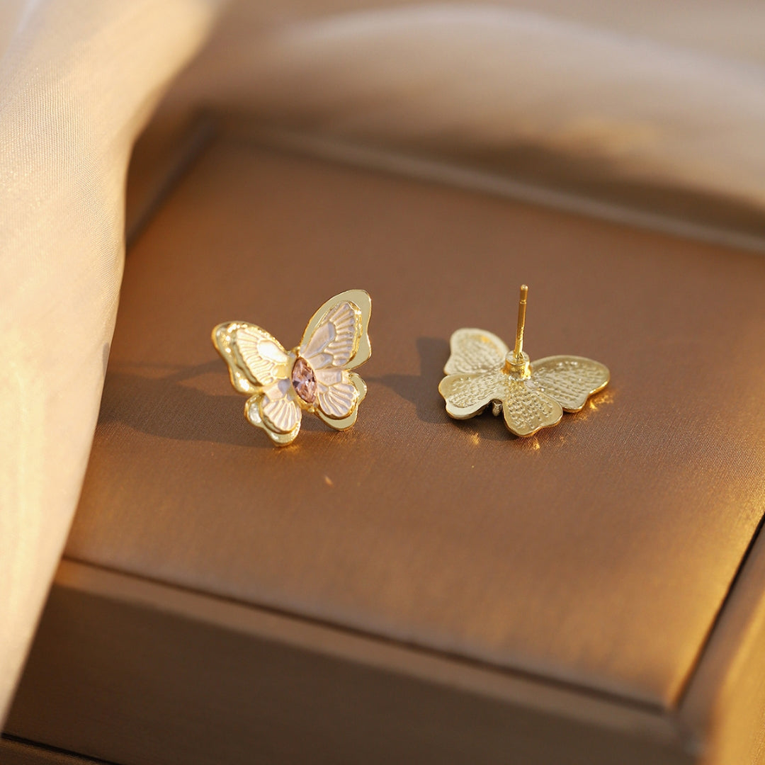 Golden Flutter Studs Earring