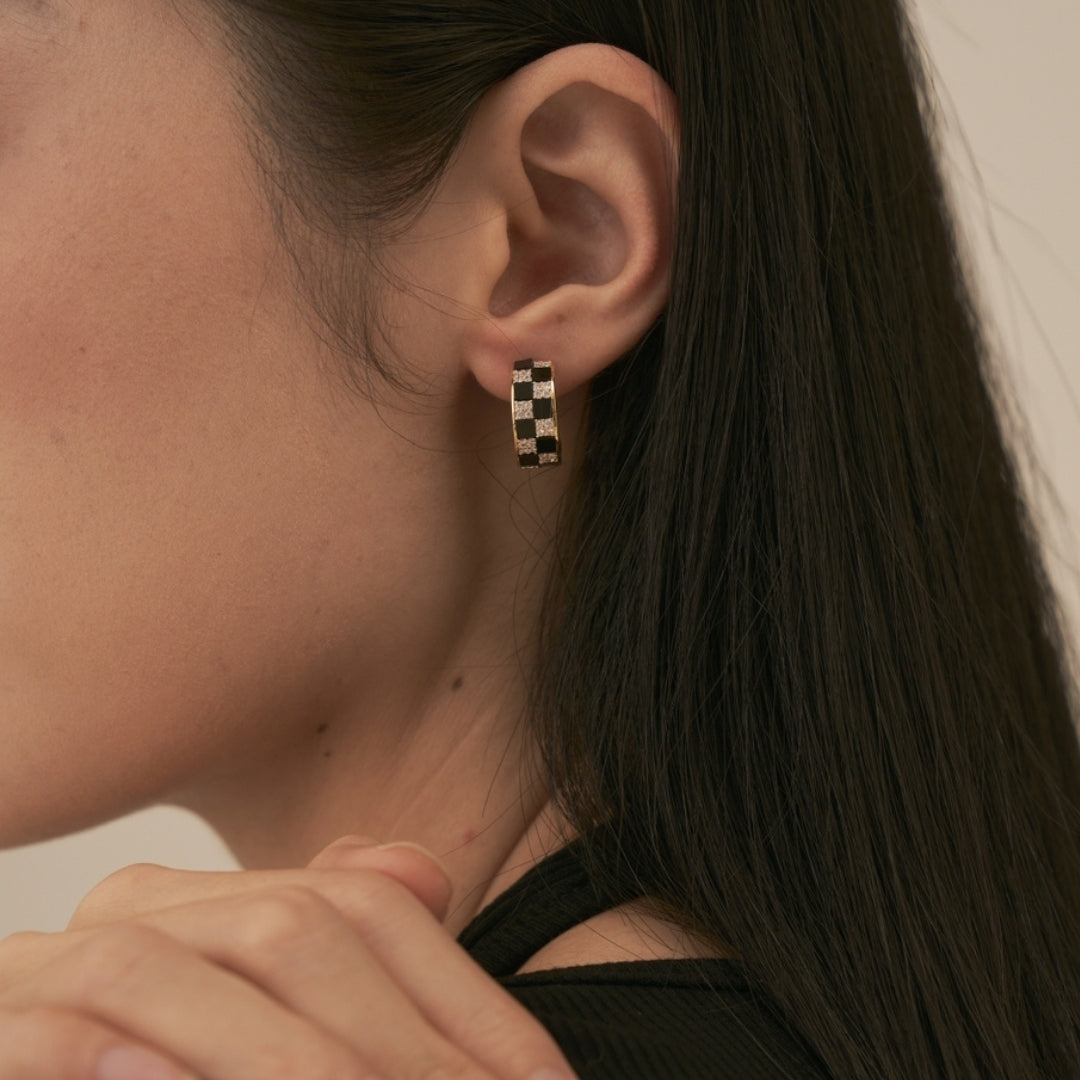 Tuxedo Twinkle Earrings