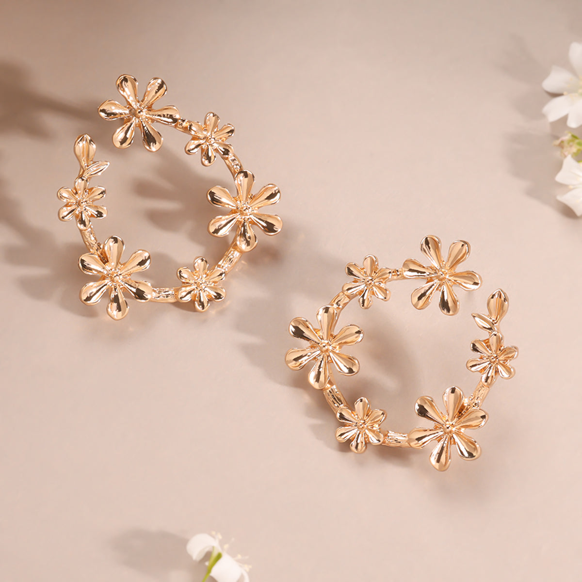 Floral Elegance Statement Earrings