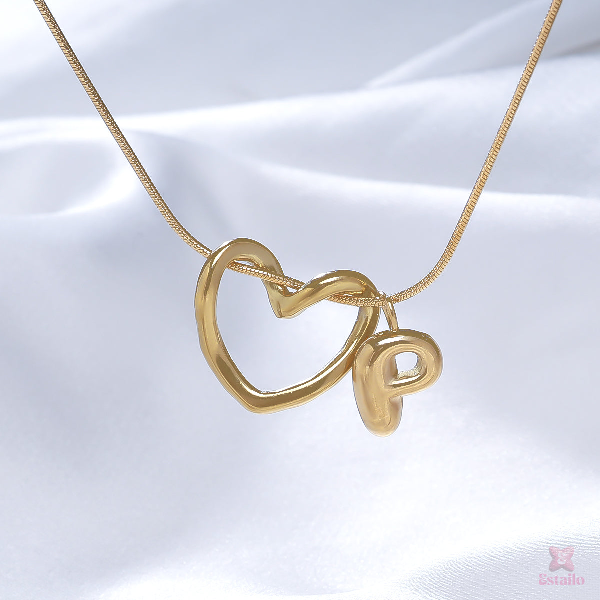 Elegant Letter Heart Necklace