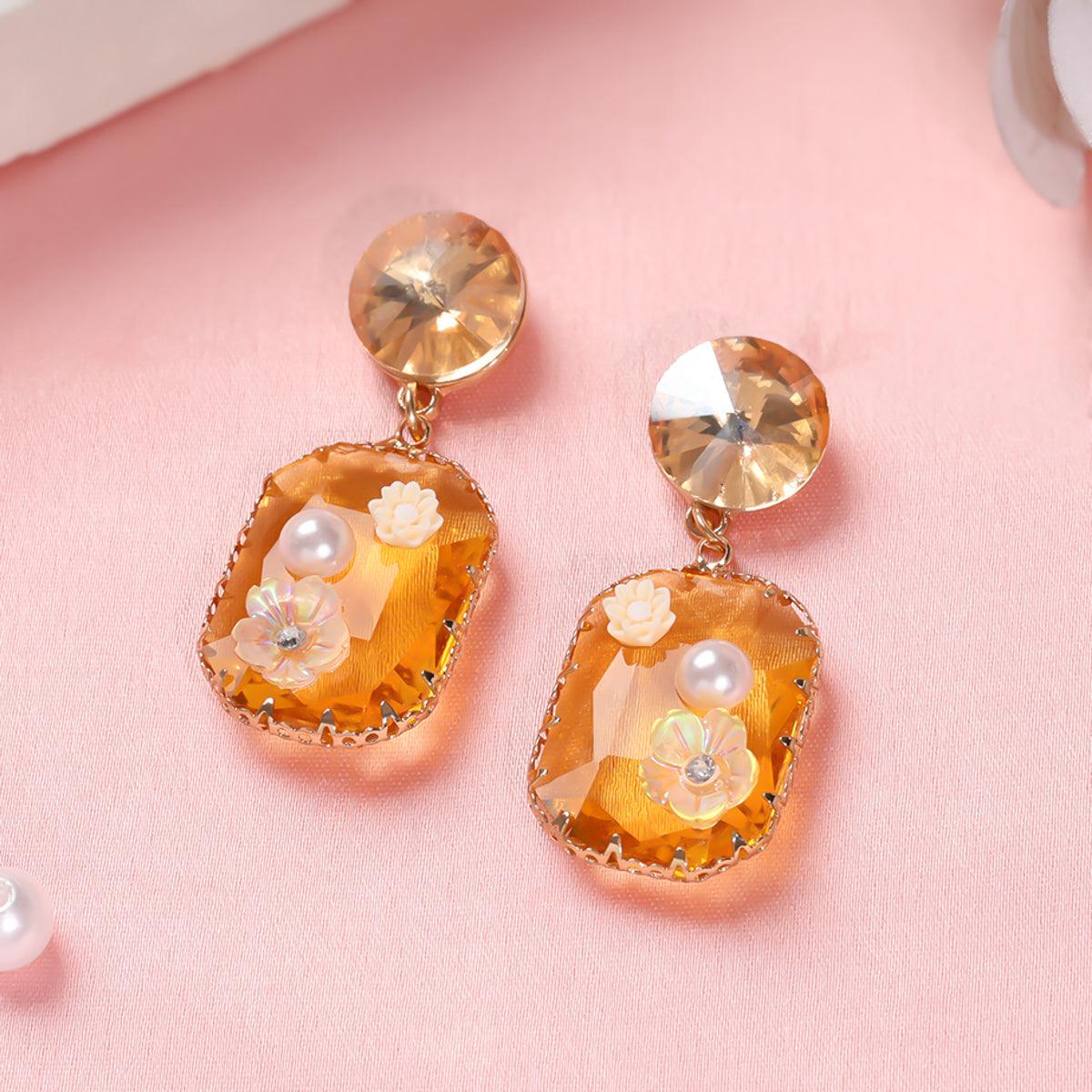 Crystal Gleam Statement Earring