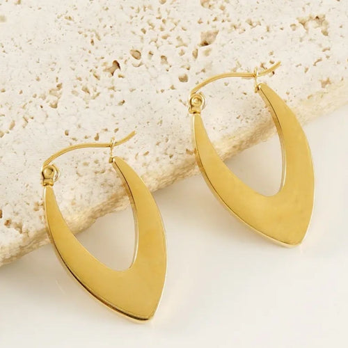 Dainty V Hoop Earrings