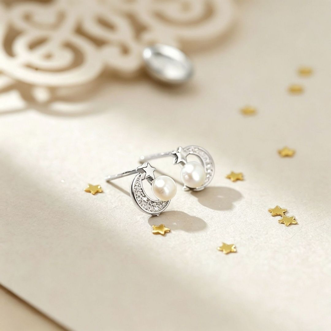 Starlight & Pearl Studs Earrings