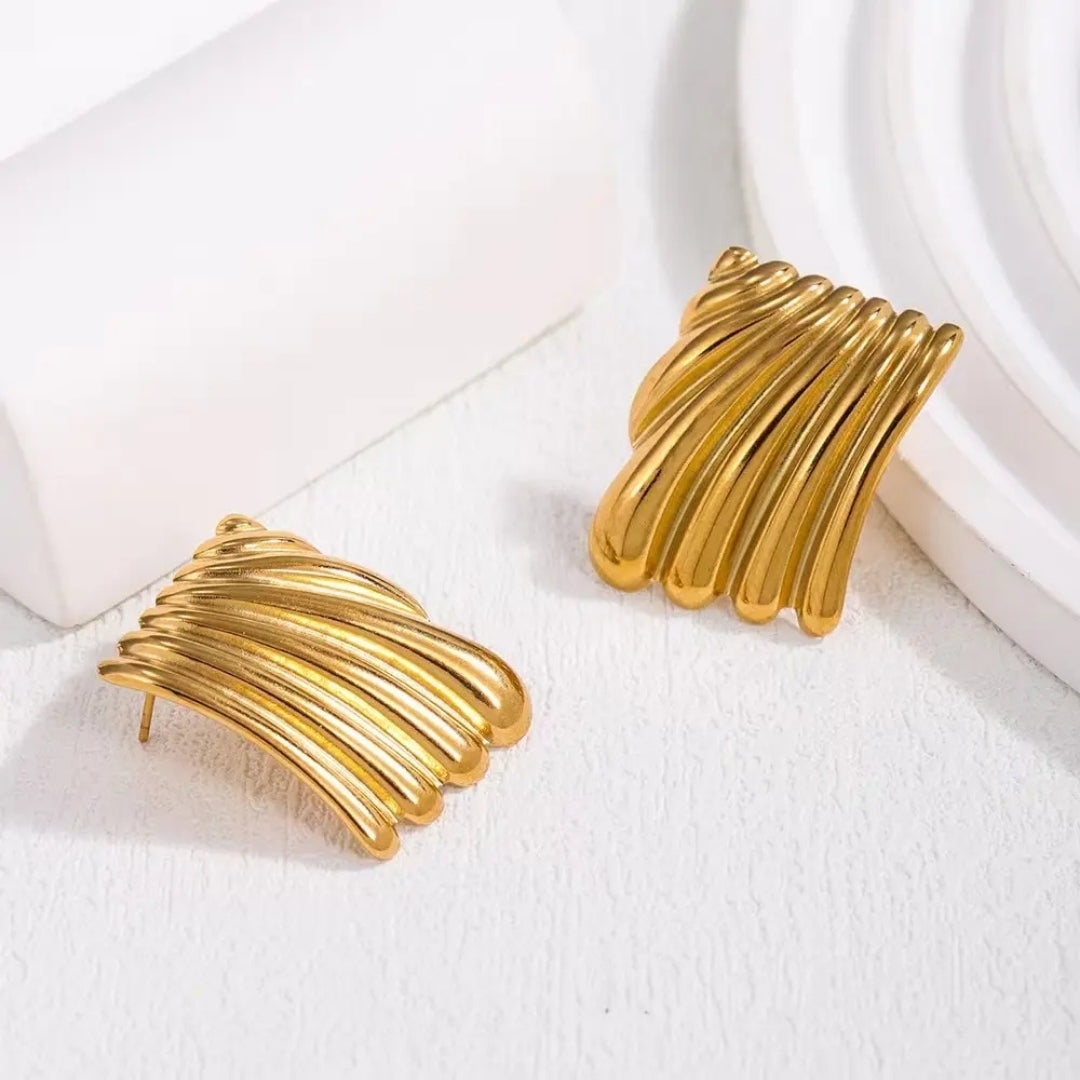 Golden Stud Earrings