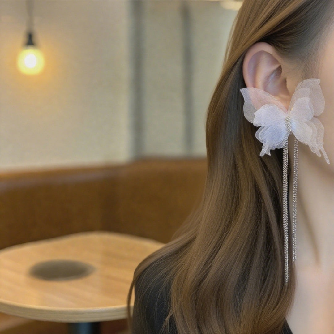 Fairy Wing Chain Earrings