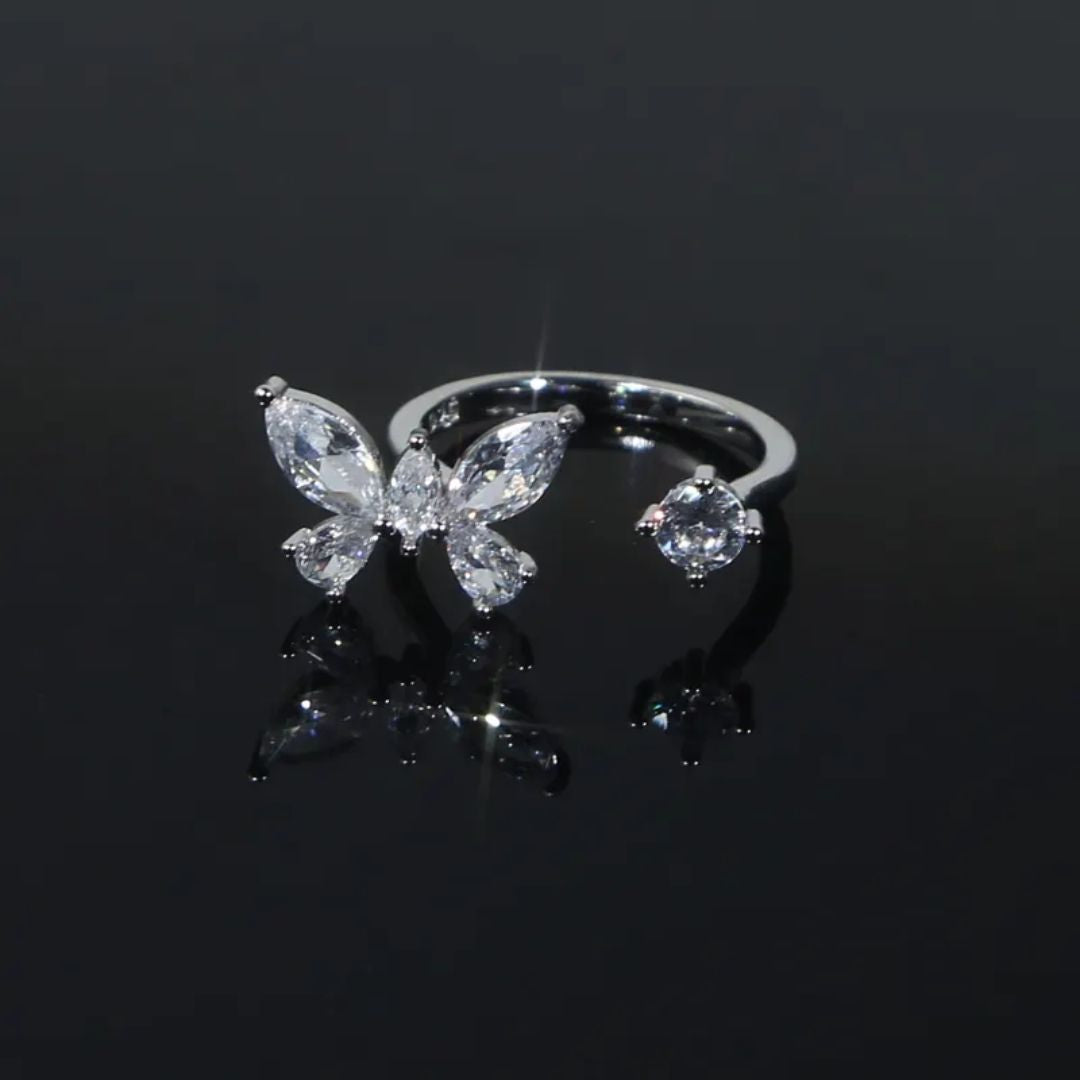 Crystal Butterfly Ring