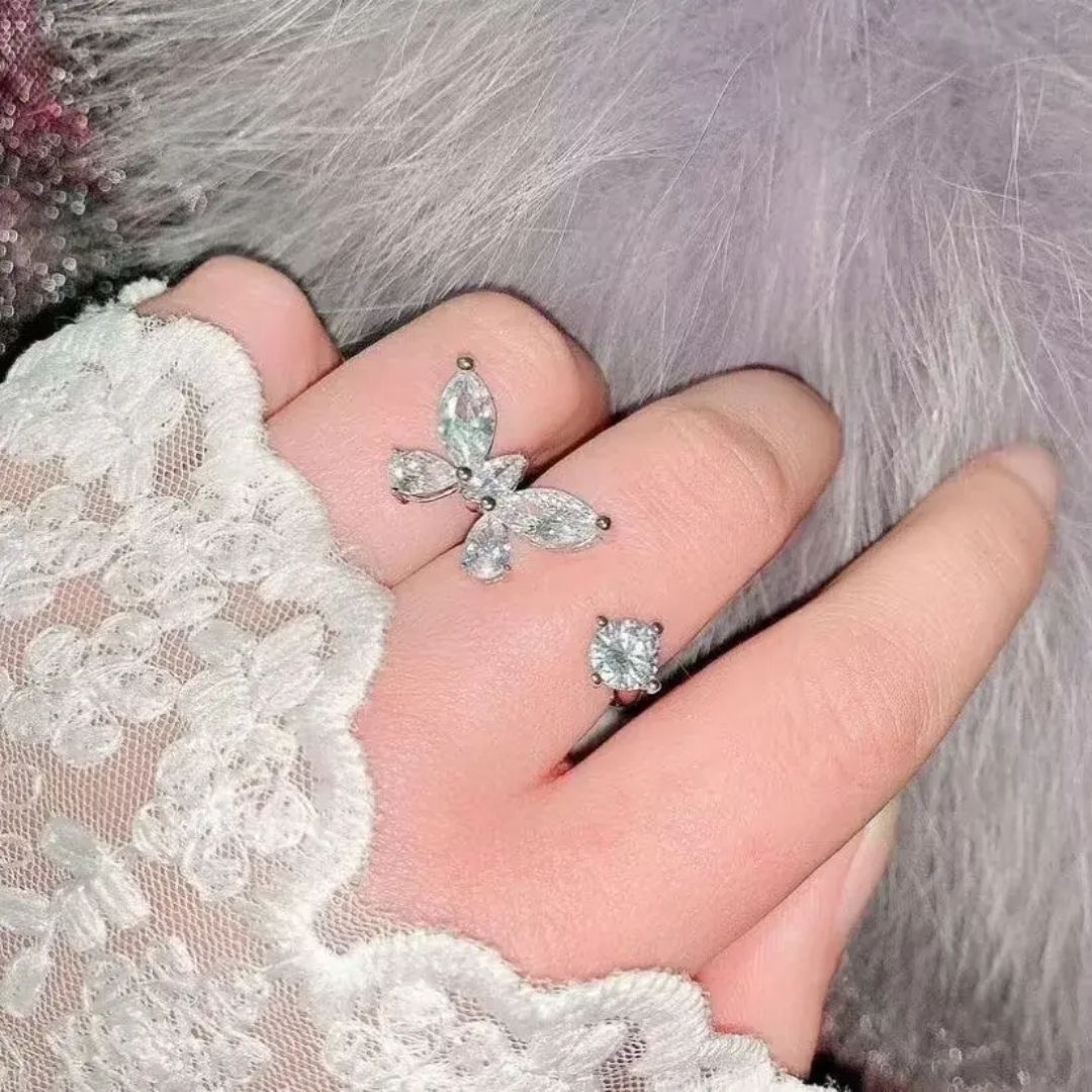Crystal Butterfly Ring