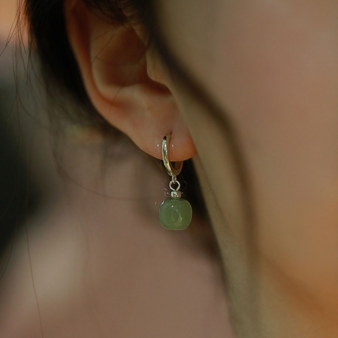 Sage Hoops Huggies Earrings