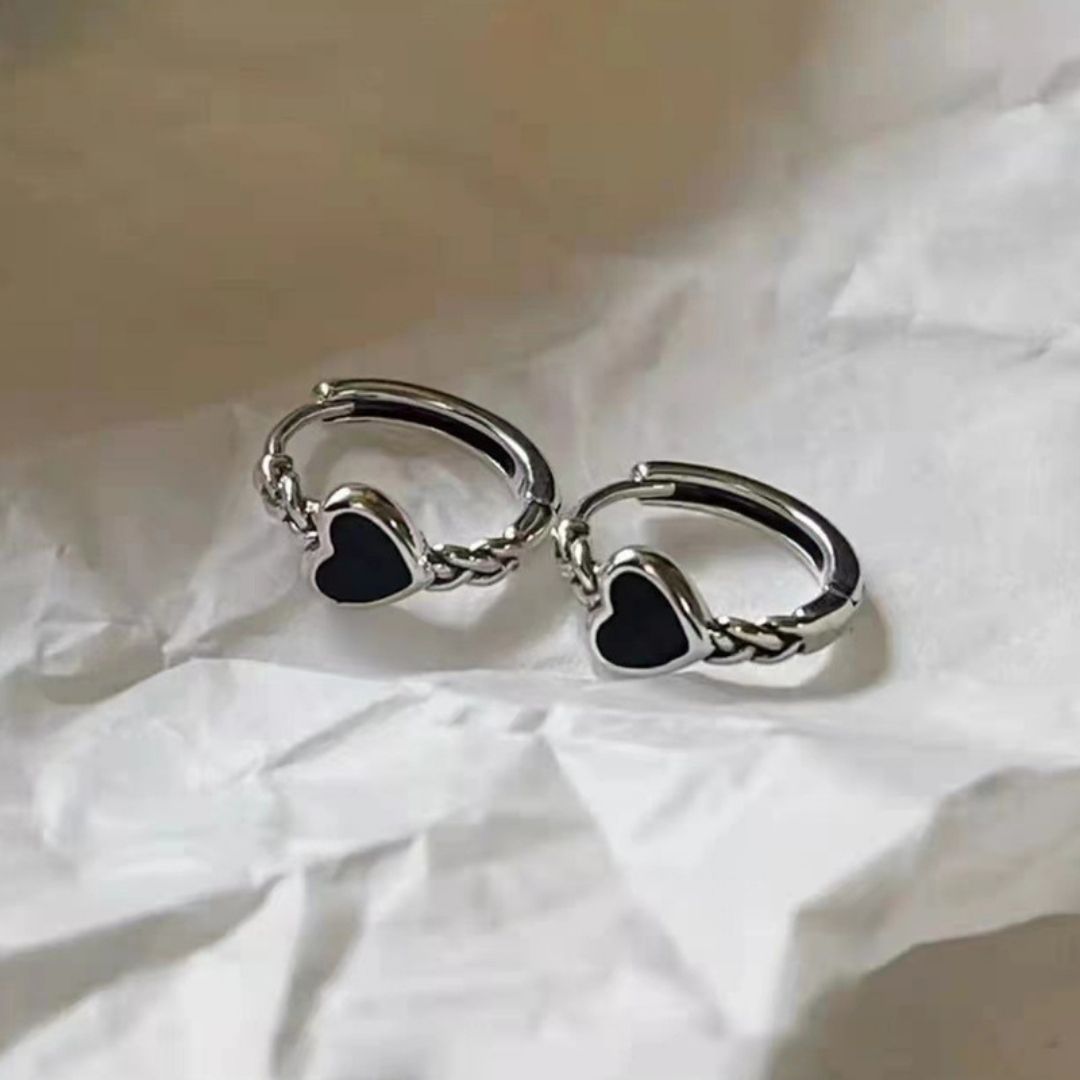 Noir Amour Huggies Earrings