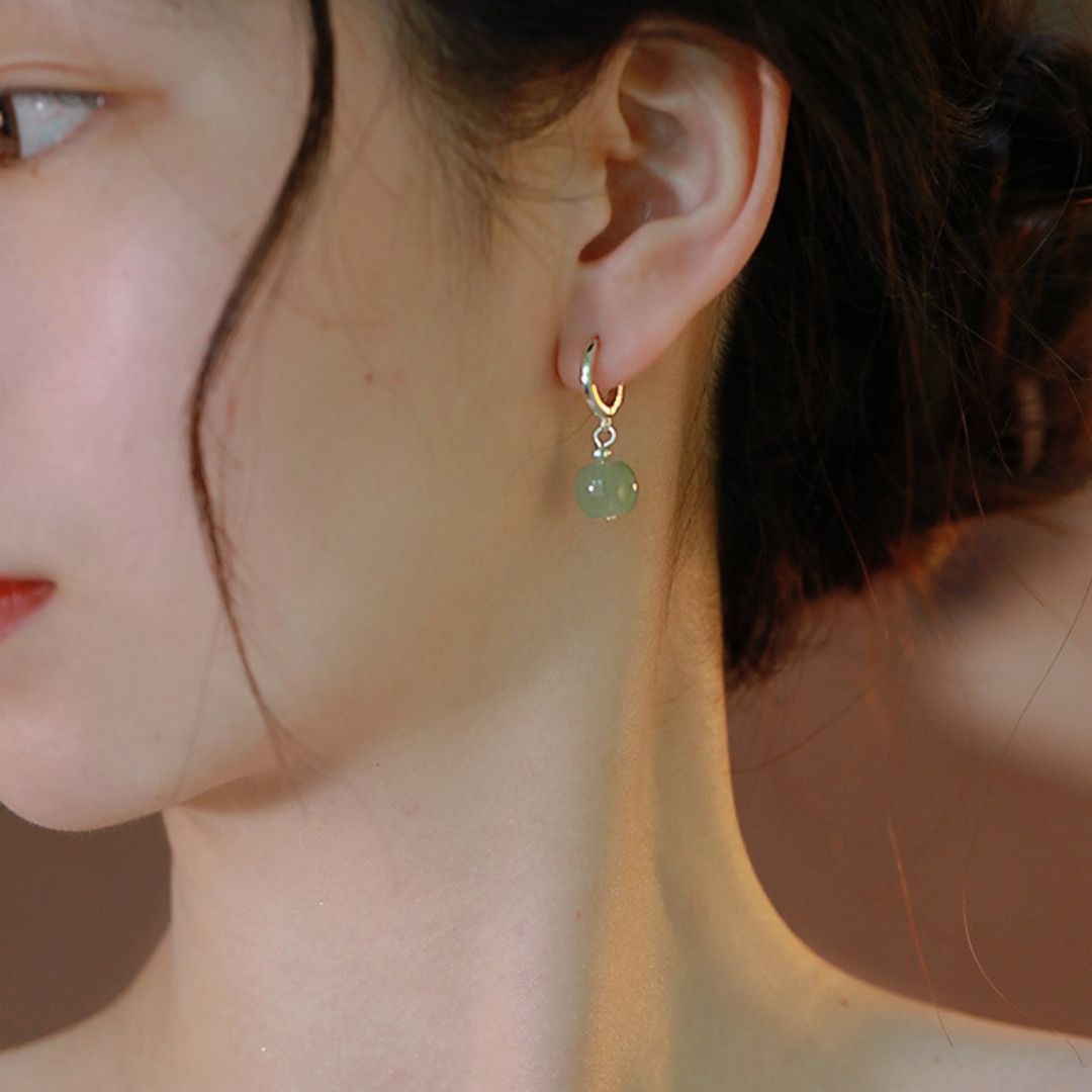 Sage Hoops Huggies Earrings