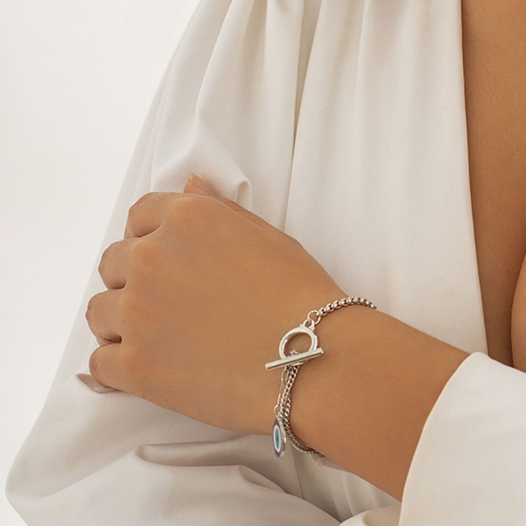 Amulet Aura Layered Chain Bracelet