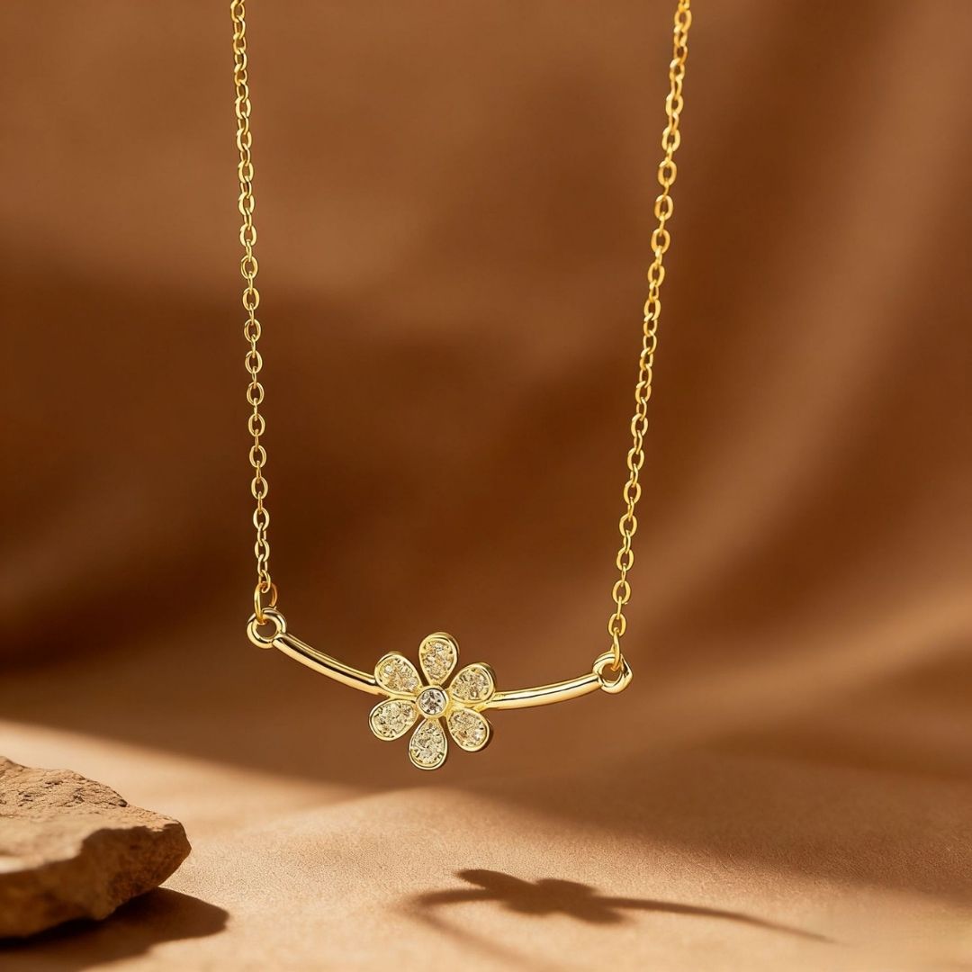 Gilded Daisy Garland Necklace