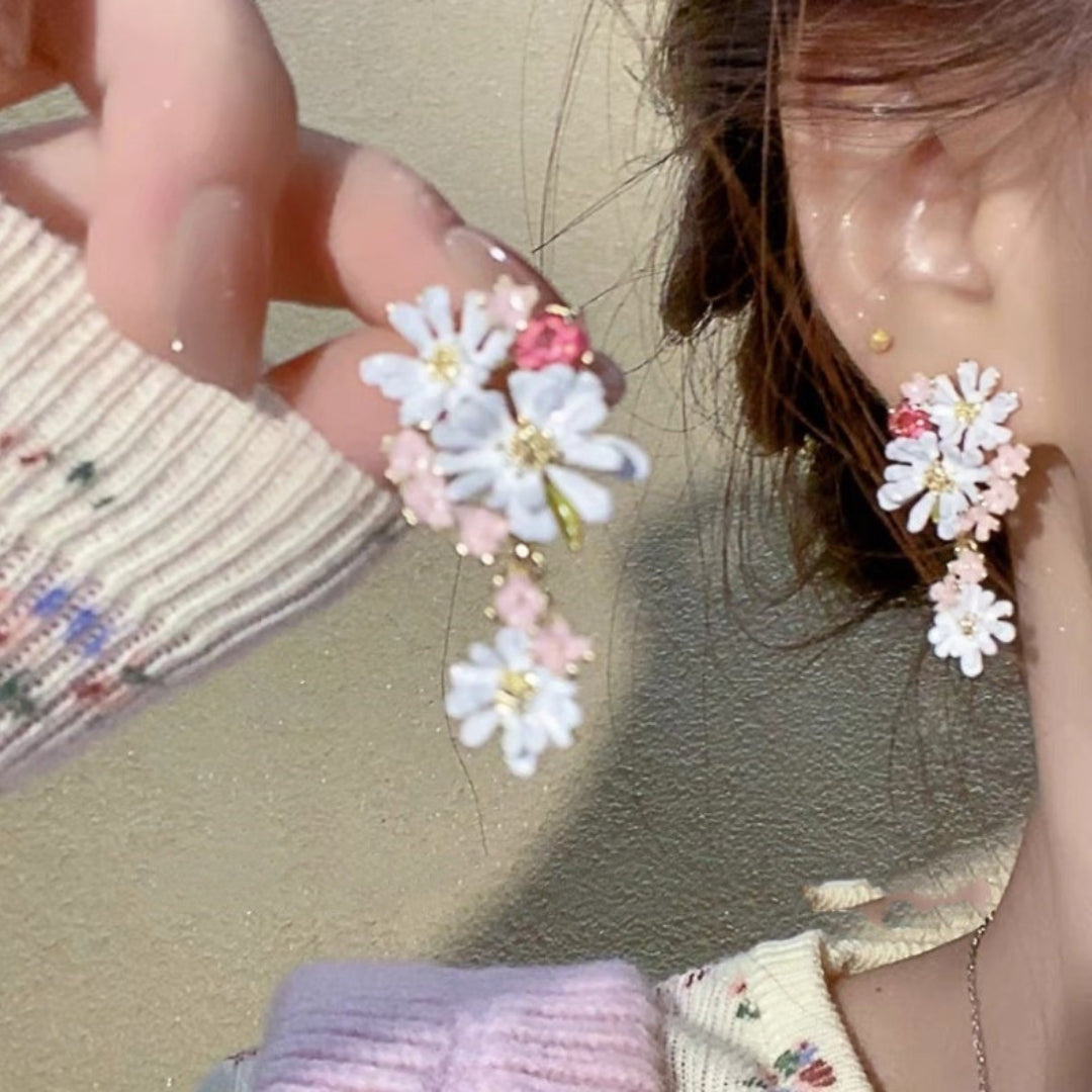 Porcelain Bloom Studs Earrings
