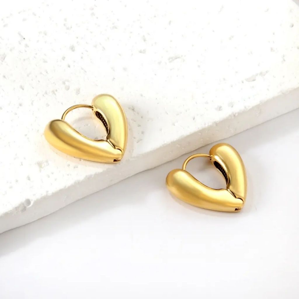 V Shape Glossy Earrings