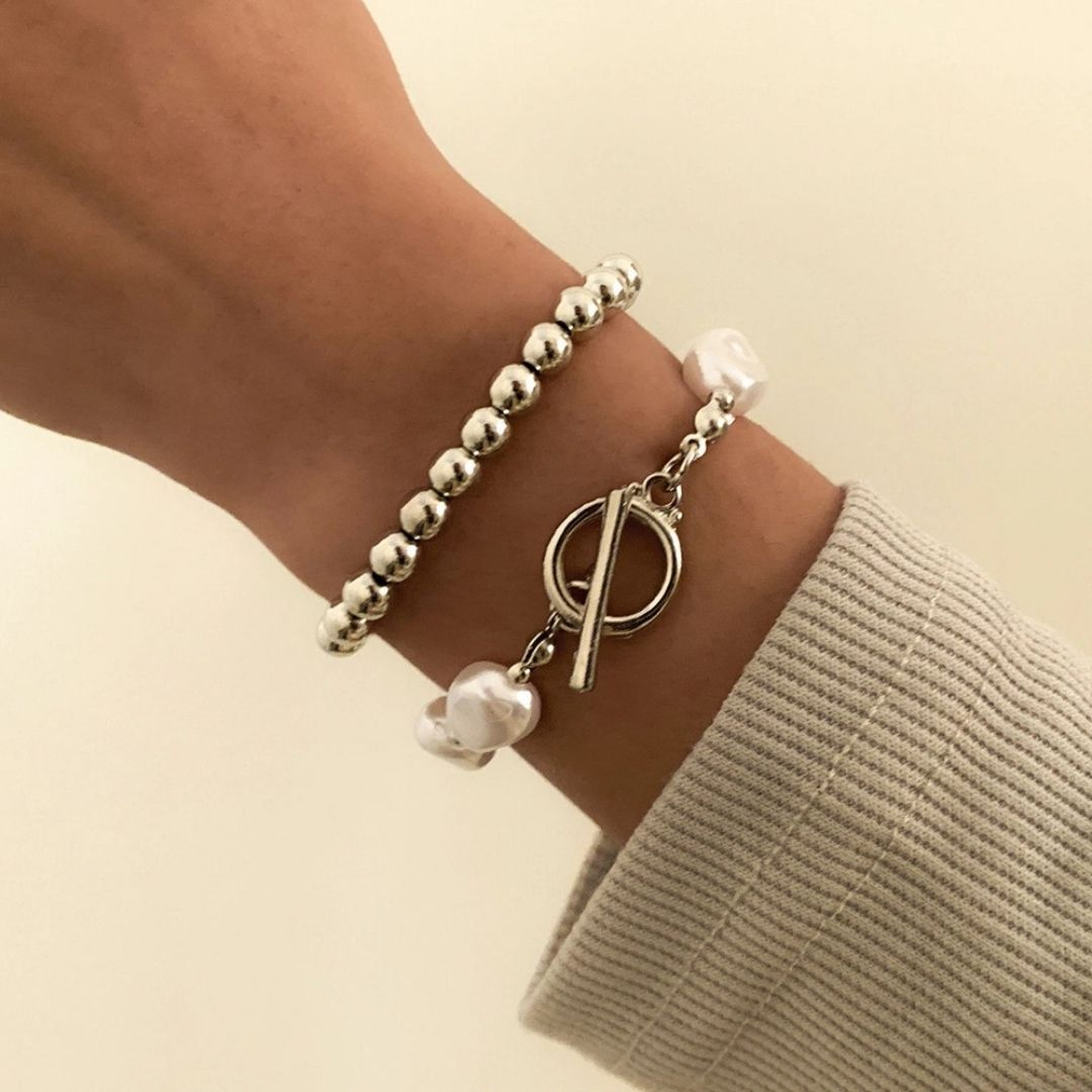 Mermaid Reef Bead Duo Stack Bracelet