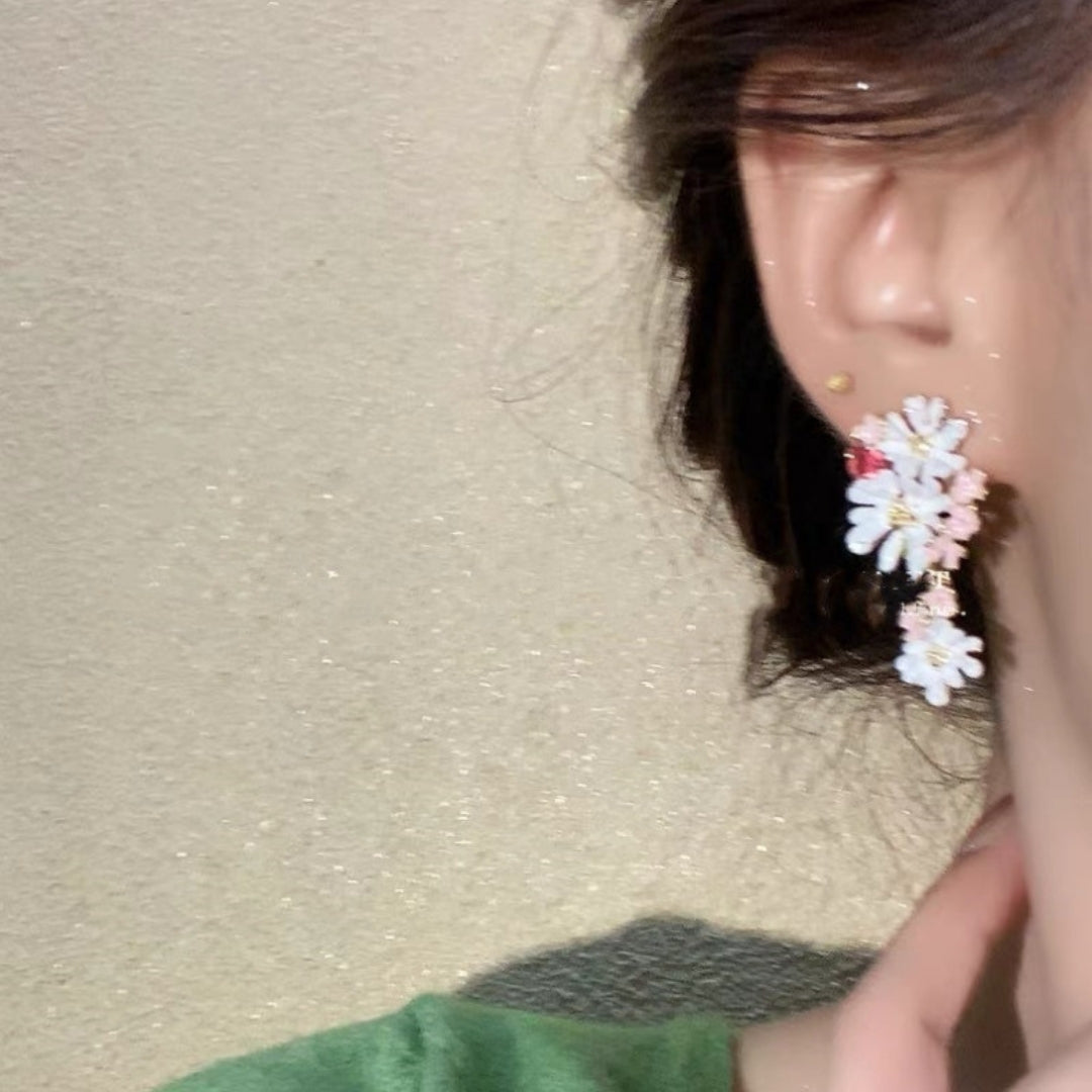 Porcelain Bloom Studs Earrings