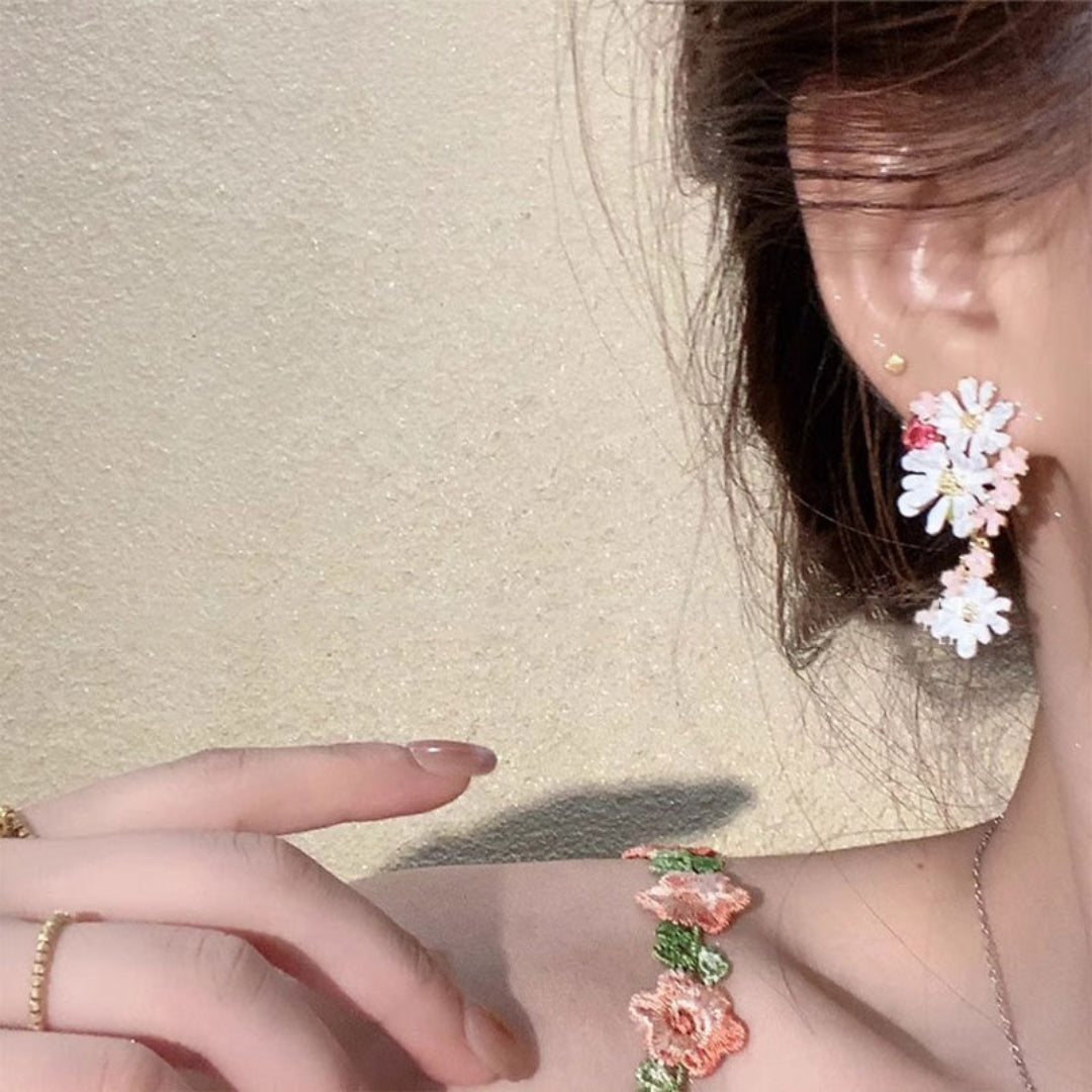 Porcelain Bloom Studs Earrings