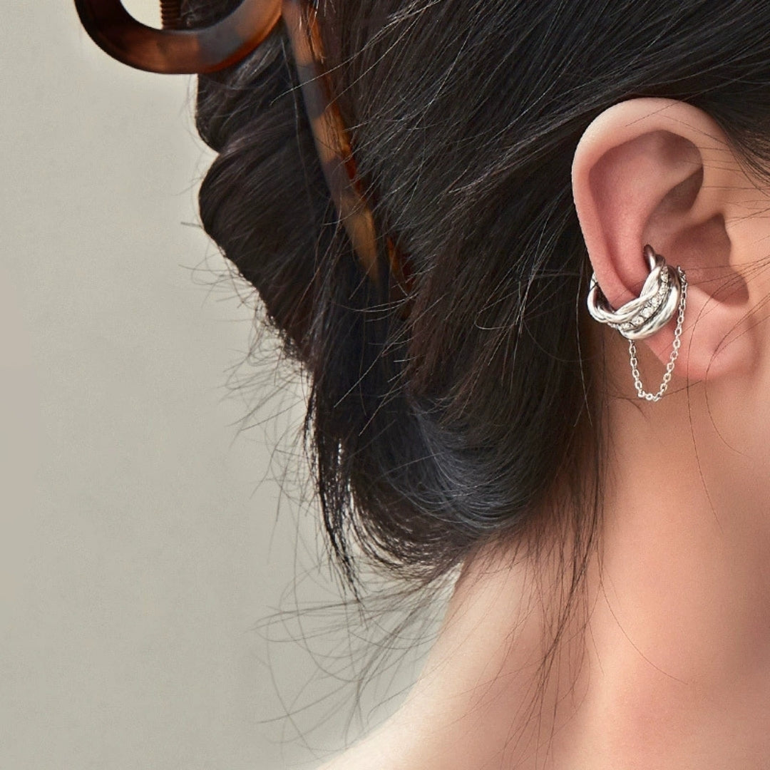 Vortex Ear Wrap Earcuff Earrings (single ear)