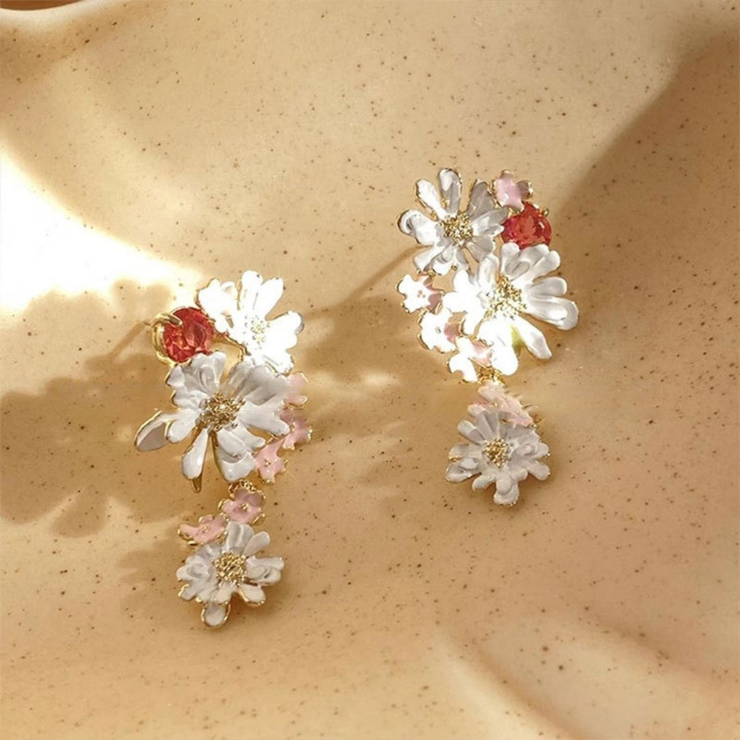 Porcelain Bloom Studs Earrings