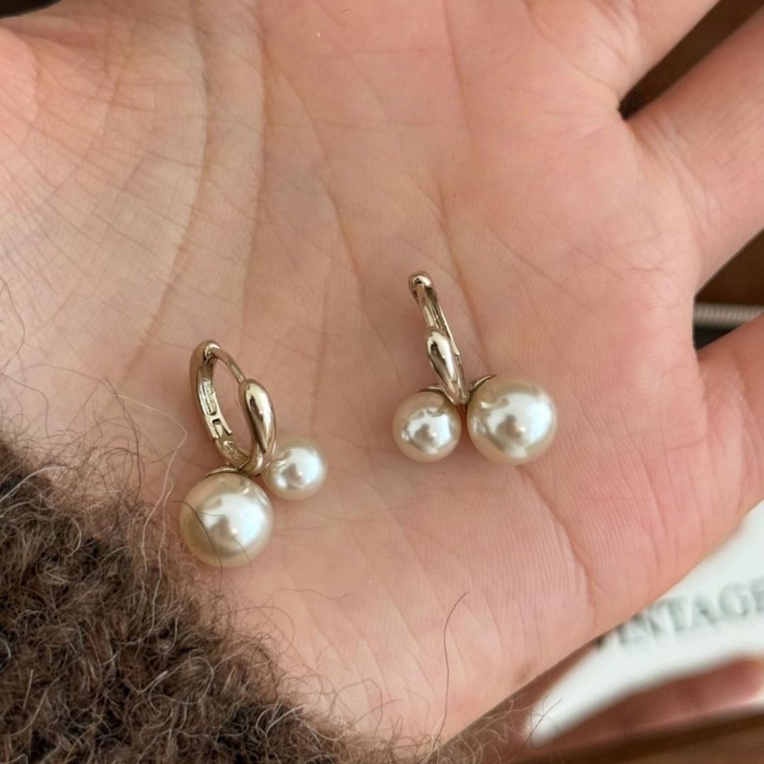 Twin Blossom Huggies Earrings