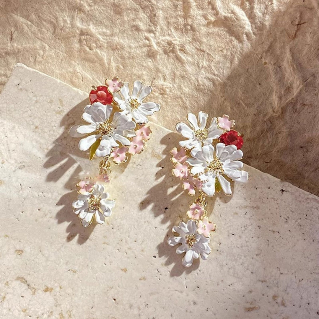 Porcelain Bloom Studs Earrings