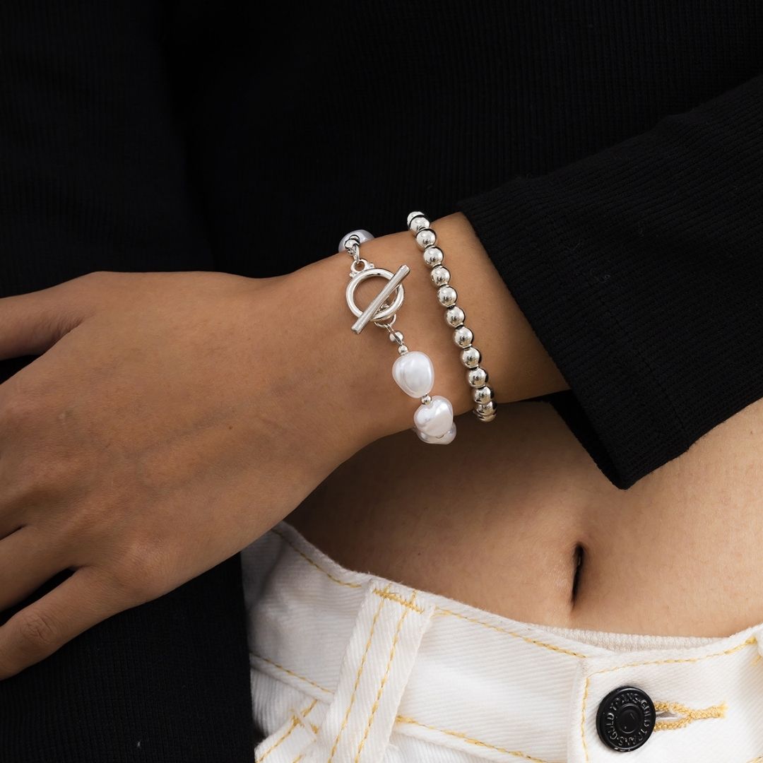 Mermaid Reef Bead Duo Stack Bracelet