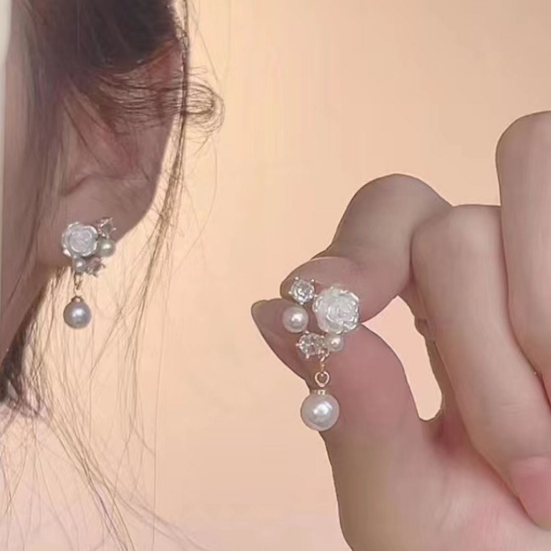 Camellia Flower Earrings