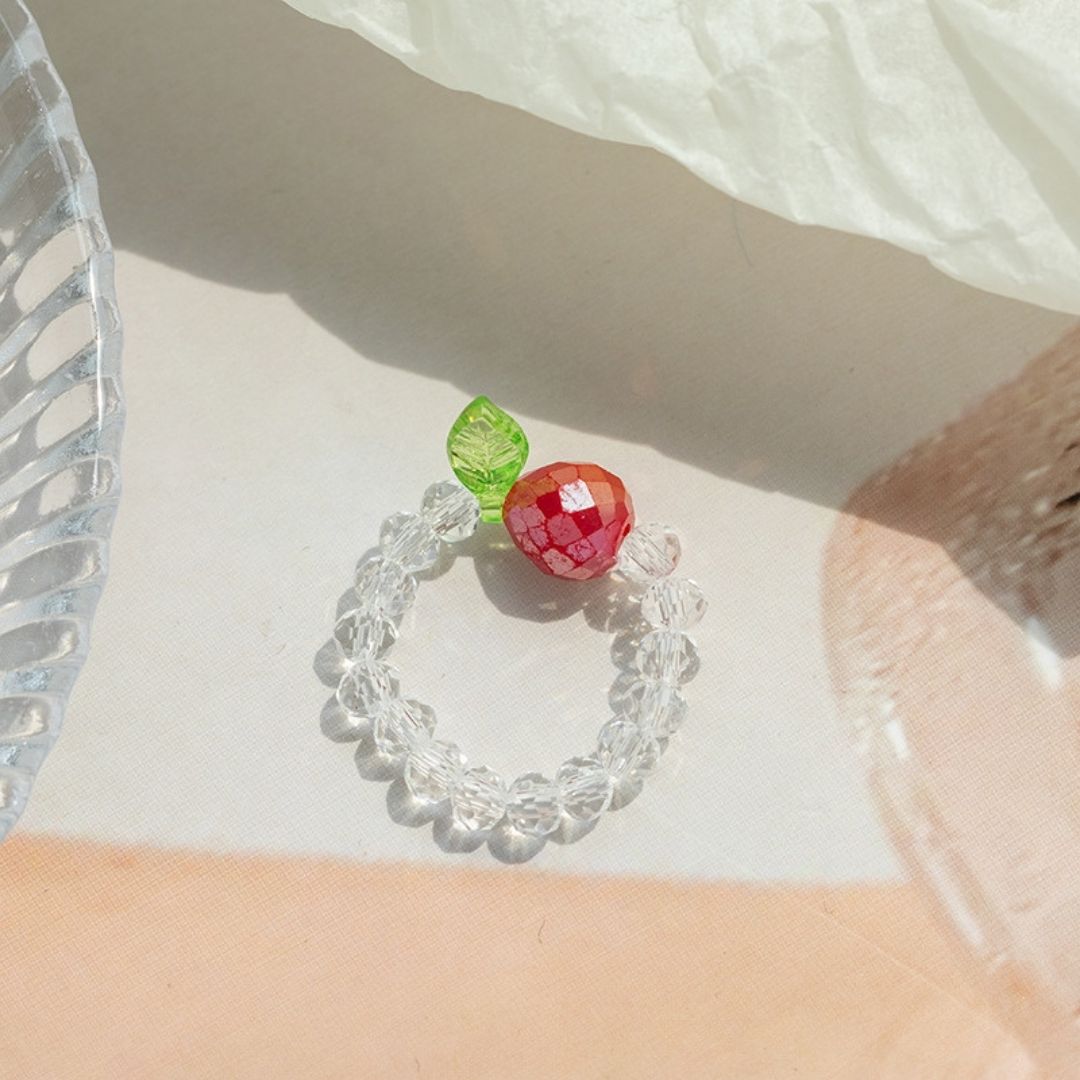 Cherry Beaded Ring
