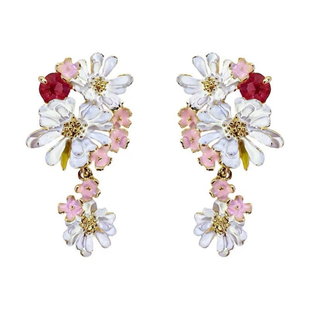 Porcelain Bloom Studs Earrings