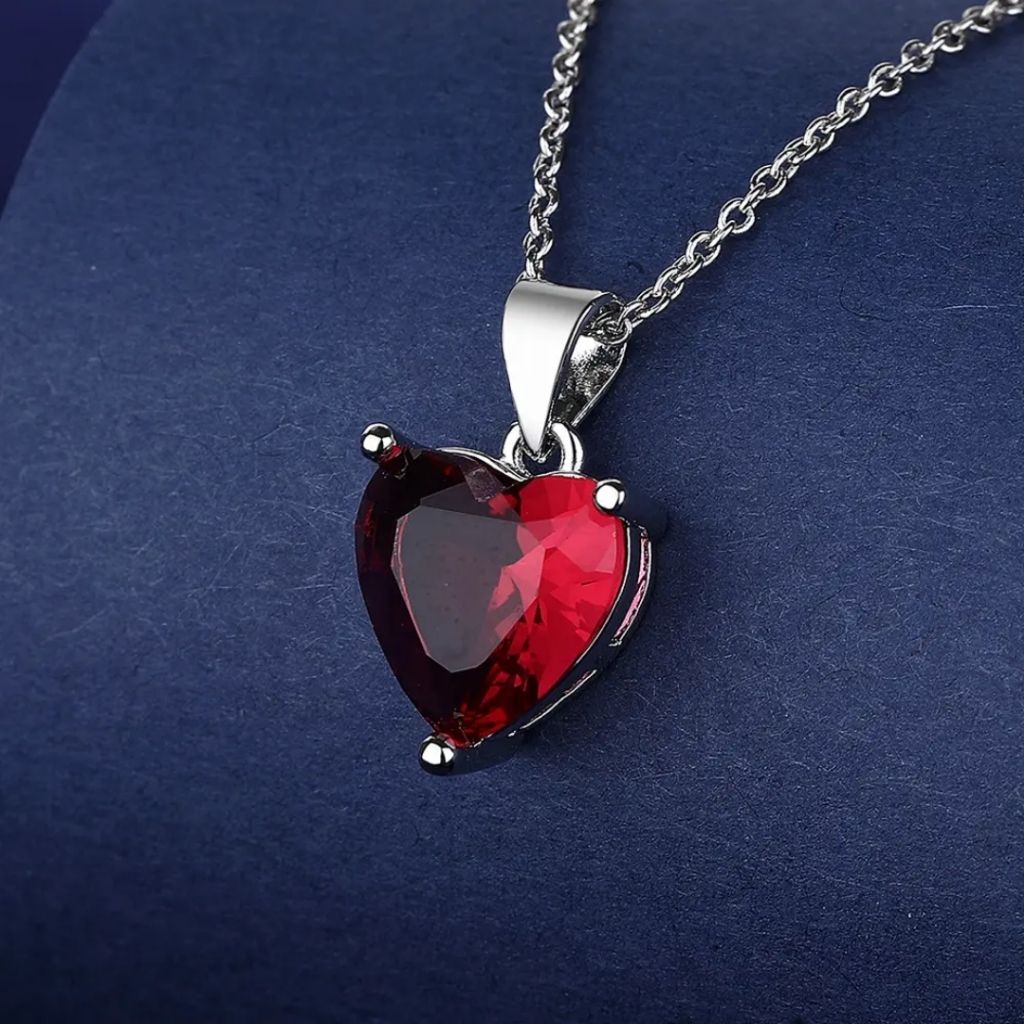 Scarlet Gem Pendant Necklace