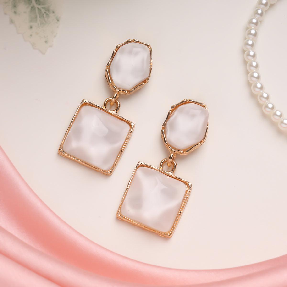 Ivory Elegance Statement Earrings