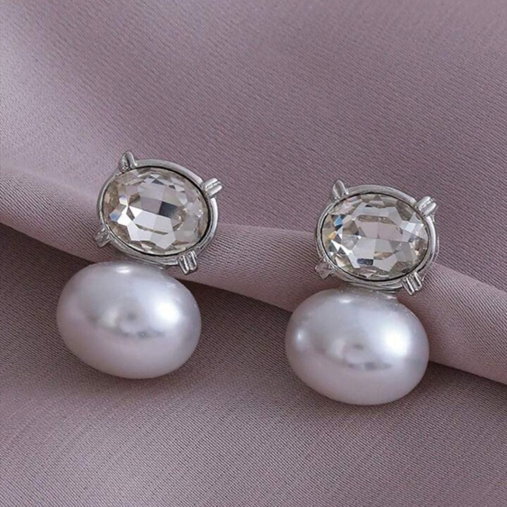 Luxe Pearl Hoops Earrings