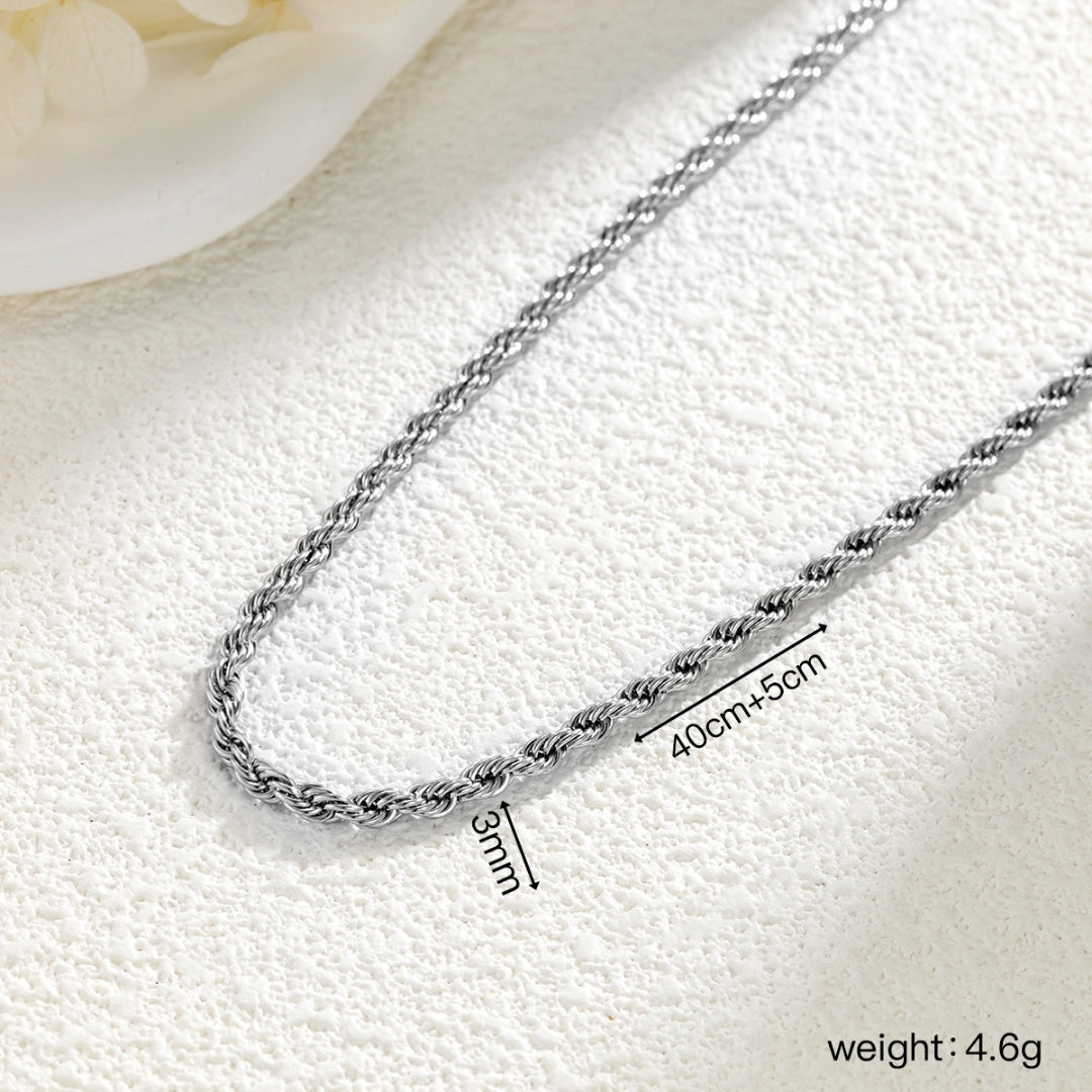 Silver Serpentine Chain Necklace