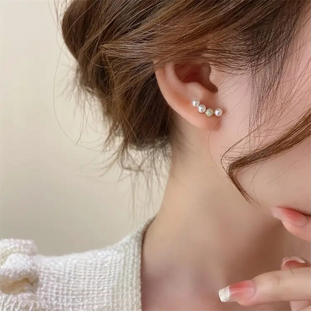 Pearl Bloom Climbers Earrings