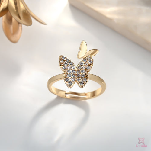 Angel Wings Gold Ring