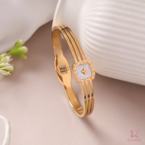Gilded Glamour Bangle Bracelet