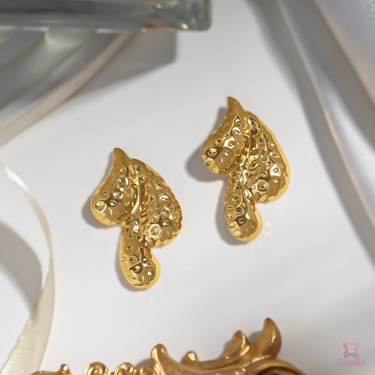 Bold Whirl Drop Earring