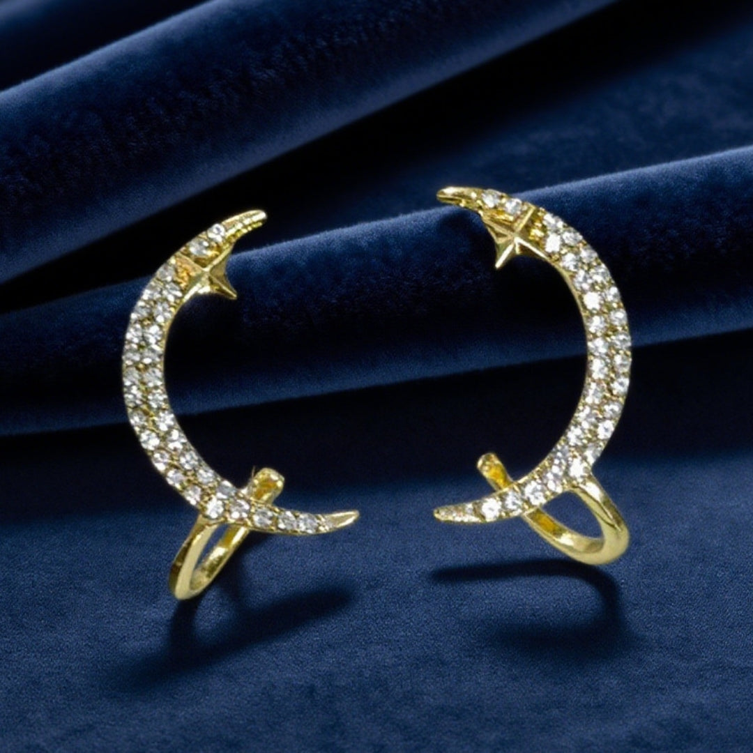 Night Sky Embrace Cuffs Earrings