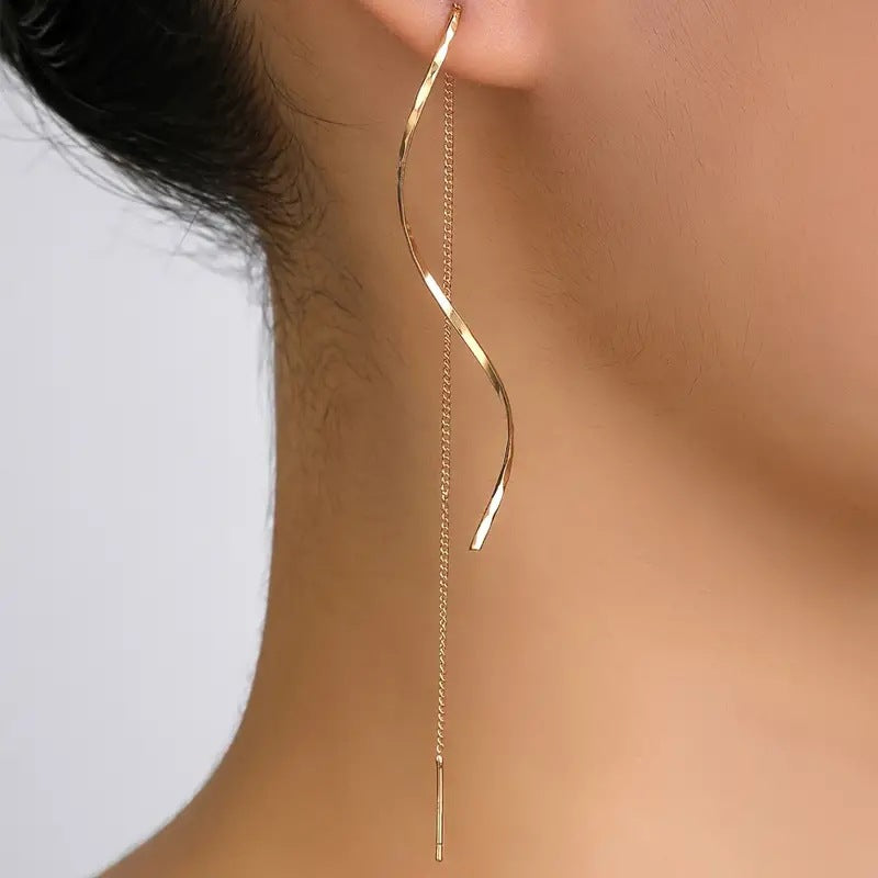 Serpentine Wave Danglers Earrings