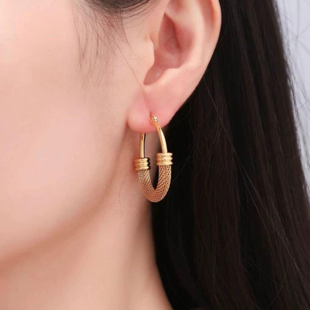 Urban-Grit Hoops Earrings
